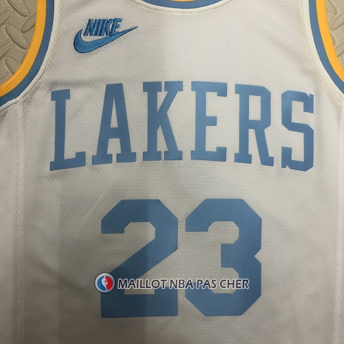 Maillot Los Angeles Lakers LeBron James NO 23 Classic 2022-23 Blanc